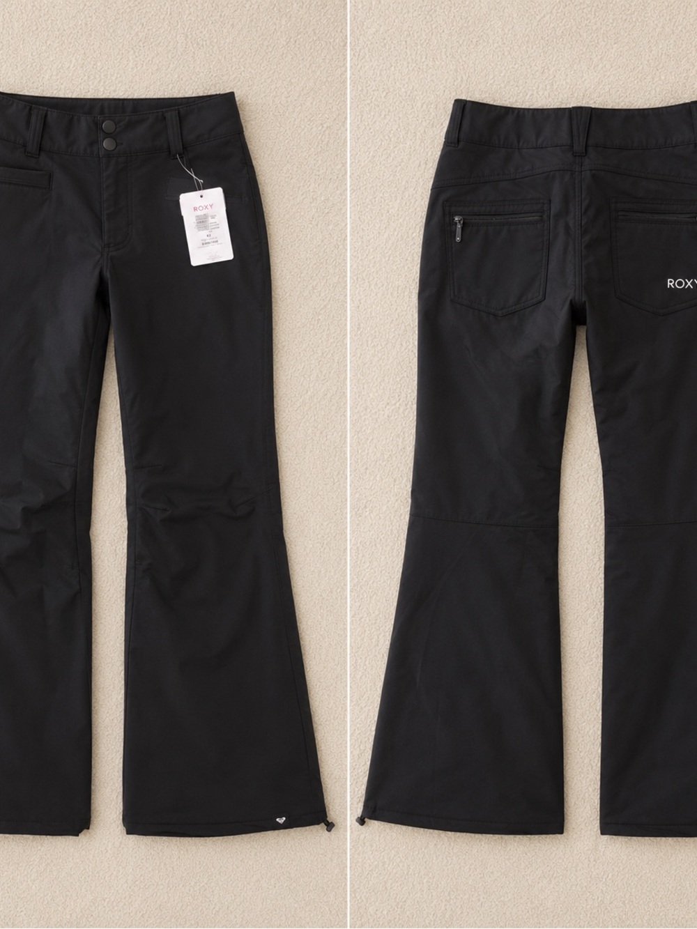 Roxy Black Ski and Snowboarding Pants with Branded Tag